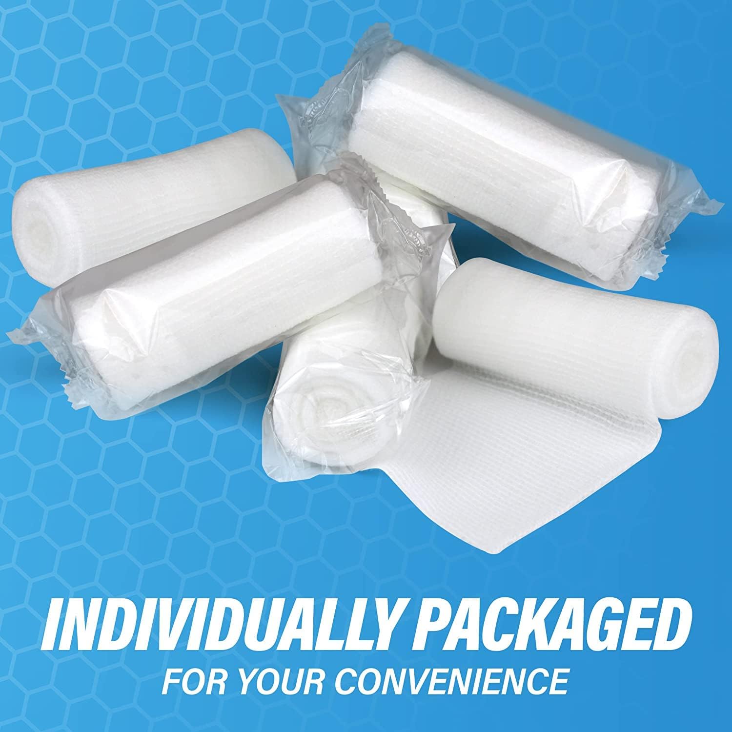 Gauze Rolls – 40 Rolls- Premium First Aid Supplies for Safe Adventuring–individually wrapped -Flexible, Stretchable, Breathable Gauze Bandage Rolls – 3” x 4.1 Yards Bandage Wrap for Wound Dressing - Image 5