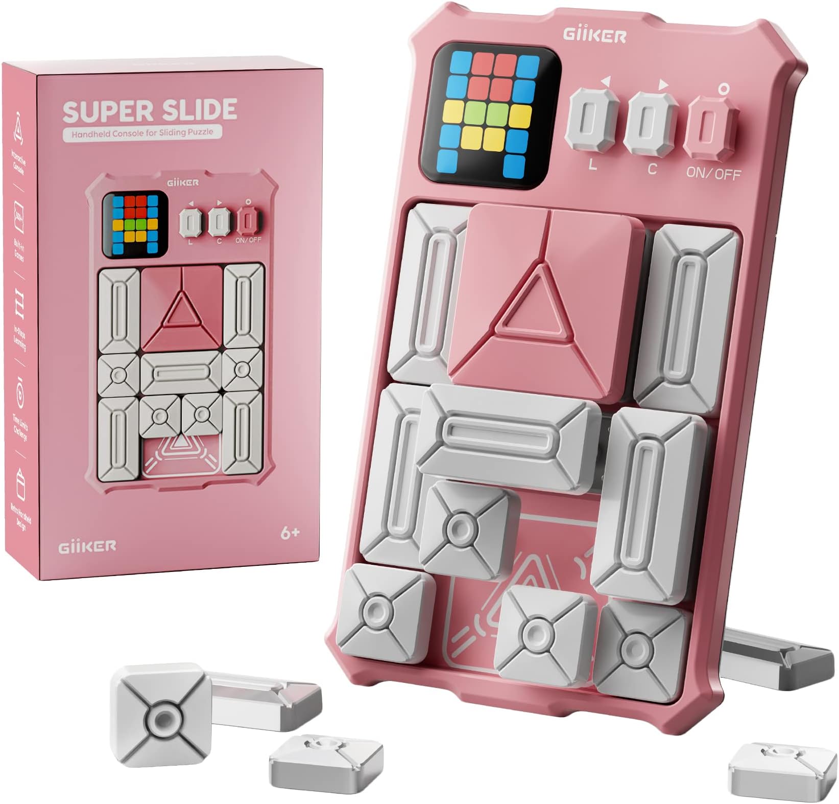 Super Slide Puzzle Games, Original 500+ Challenges Brain Teaser Puzzle, Toys for Kids Teens, Travel Games Birthday Gifts Easter Basket Stuffers for Boys Girls, Activities for Road Trips