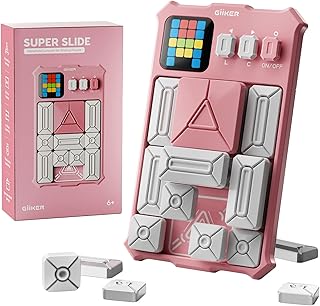 GiiKER Super Slide Puzzle Games, Original 500+ Challenges Brain Teaser Puzzle, STEM Toys for Kids, Teens, Travel Games Birthday Gifts for Boys Girls, Activities for Road Trips & Car Rides -Baby Pink