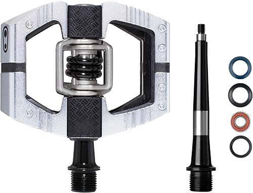 Miniatura 4 de Crankbrothers Mallet E - Pedales para bicicleta de montaña, edición plateada, plataforma optimizada MTB Enduro, sistema de clip, par de pedales para