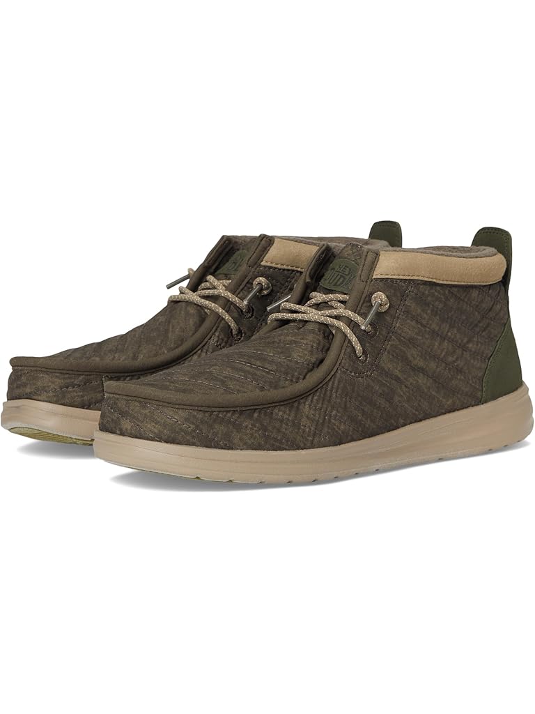 Olive Hey Dude Wally Mid Gripr Washed Quilt