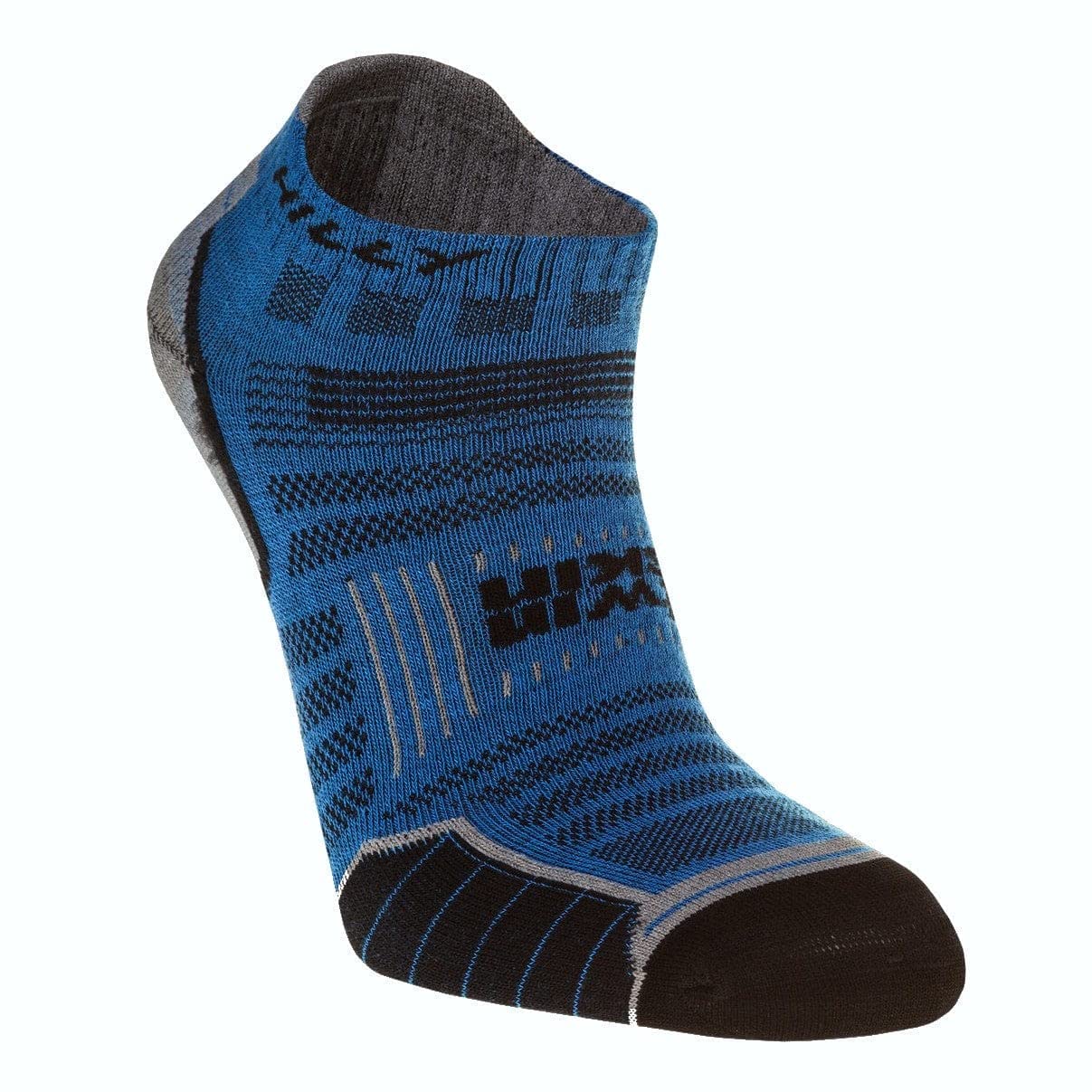 Hilly Unisex Twin Skin - Socklet Min Cushioning, Running Sock, Azurite/GreyMarl, S UK