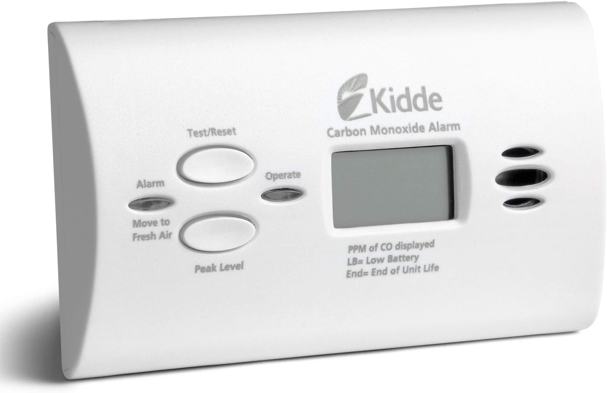 Kidde Carbon Monoxide Detector with Battery Backup, Digital Display & LED Lights, CO Alarm, KN-COPP-B-LPM, 10-Year, KN-COPP-B-LPM
