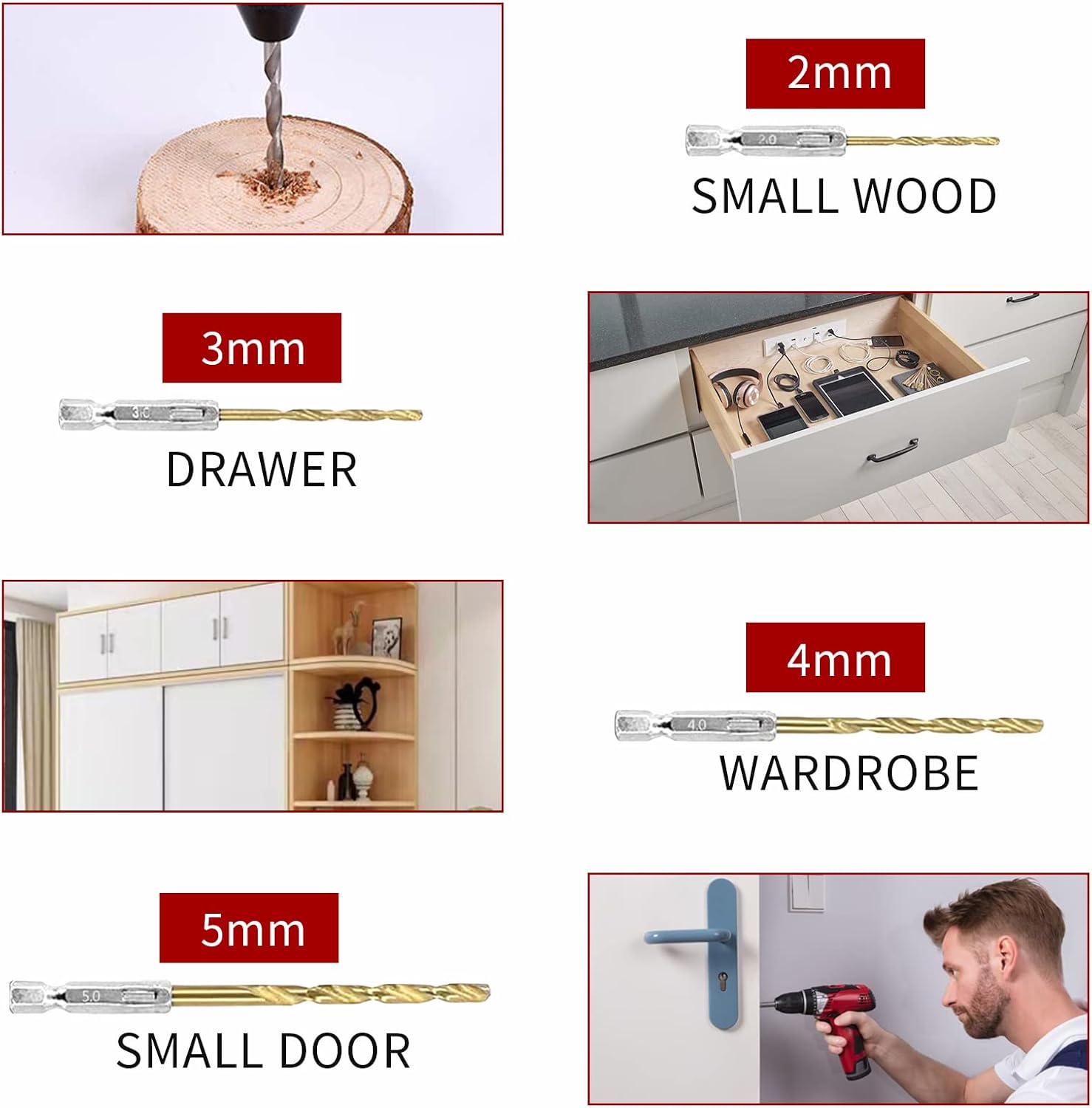Cabinet Hardware Jig, Aluminum Alloy Cabinet Handle Jig Tool for Fast and Accurate Installation of Door Handles and Drawer Front Knobs, Pulls(with Automatic Center Punch and 4 Drill Bits)