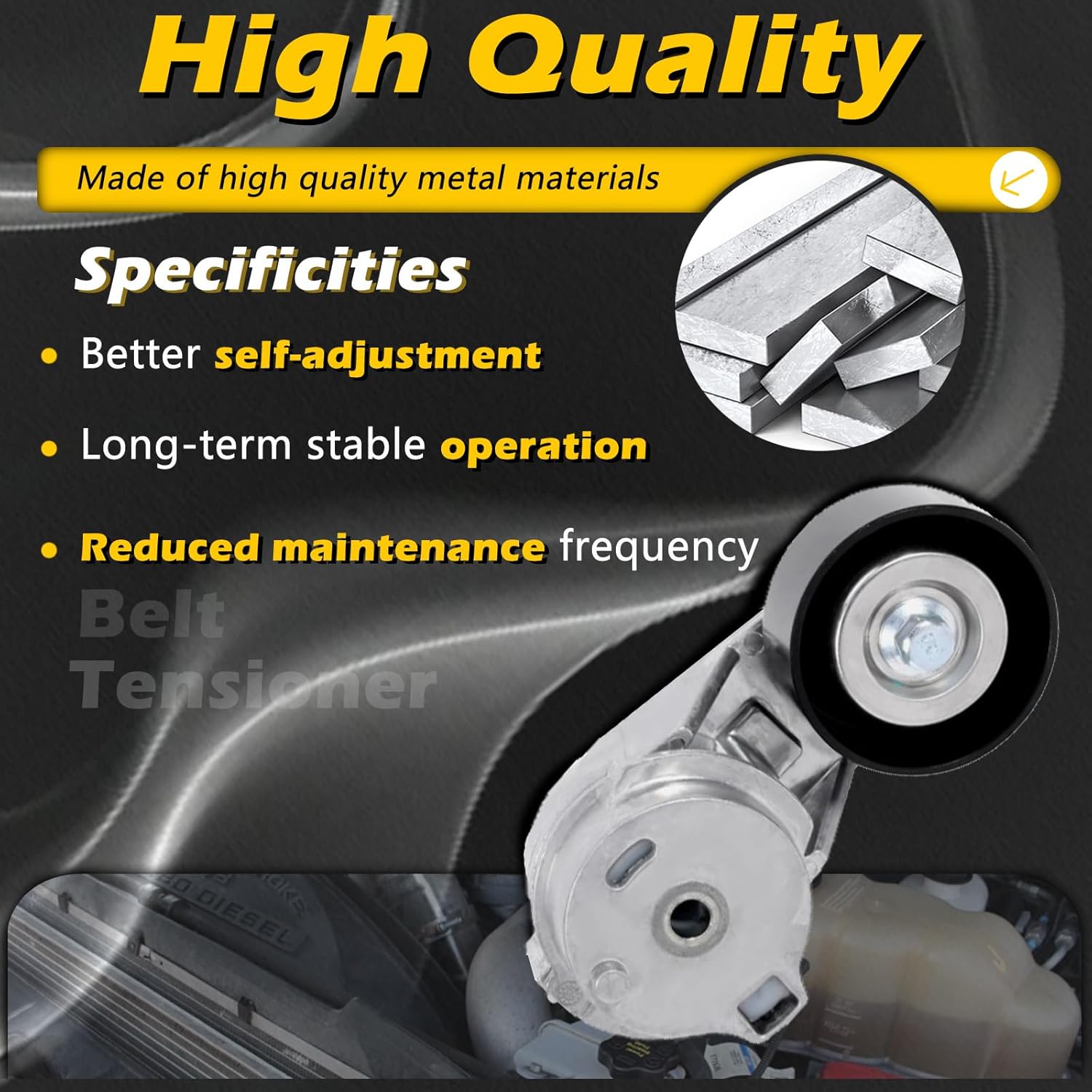 38178 AC Drive Belt Tensioner Assembly with Pulley for Buick Rainier - for Chevy Colorado Trailblazer Ext - for Gmc Canyon Envoy XL XUV -for Hummer H3 H3T Ascender I-280 I-350 I-290 I-370 Bravada 9-7X