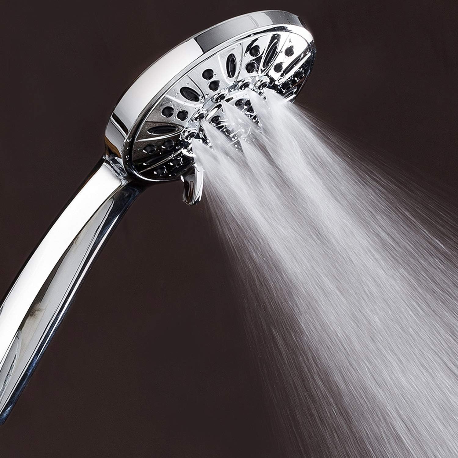 Wovier Shower Head Pressure 5 Spray Settings,Luxury Spa Detachable Handheld Showerhead,Extra Long Stretchable Stainless Steel Hose(1.5m) and Shower Handle Holder,Chrome Hands Held Finish