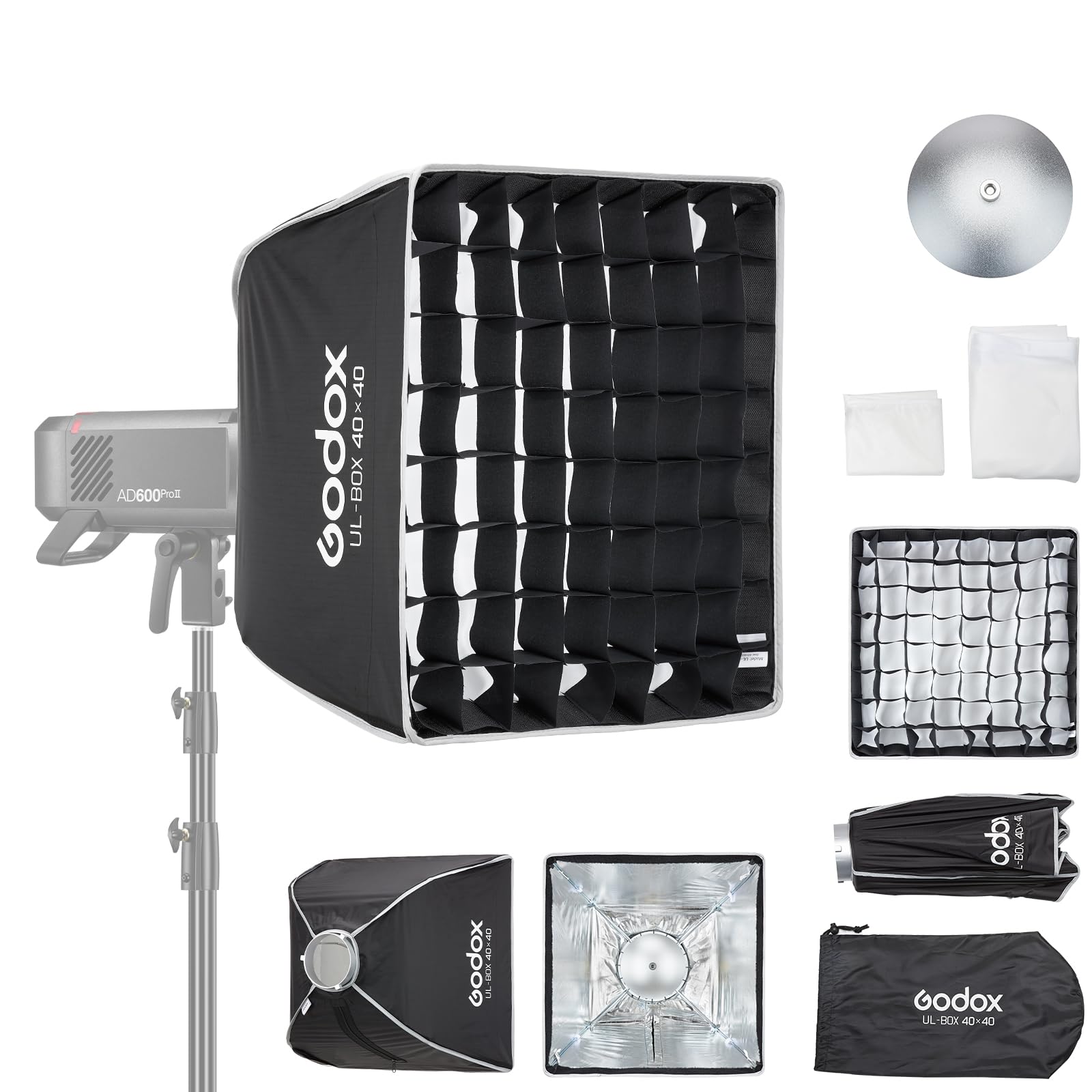 Amazon.com : Godox Mini Softbox 40cm*40cm/ 15.7in*15.7in with Grid