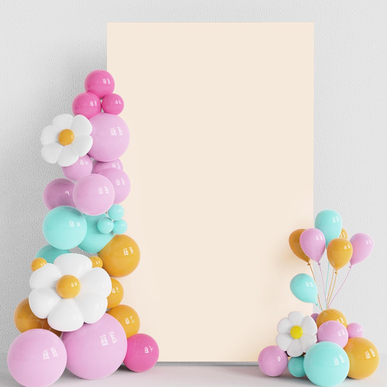 Wokceer Wedding Arch Cover Beige 6.6x4FT Square Arch Backdrop Covers Spandex Fitted Balloon Arch Covers Stretchy Backdrop for Birthday Party Wedding Ceremony Banquet Decoration 6.6 x 4 FT Beige