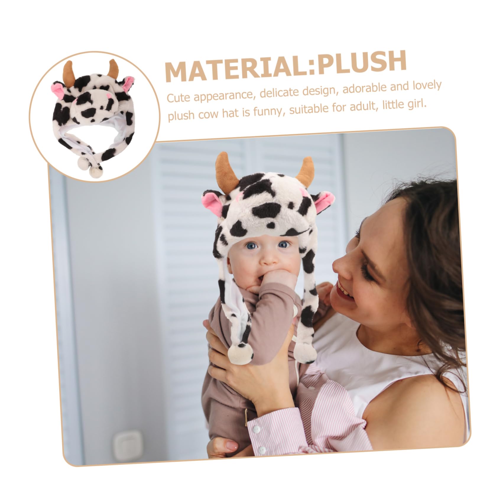 GALPADA 2piezas Sombrero De De Peluche Orejas y Gorro y Divertido Para Adultos De Cosplay y Ocasiones Especiales