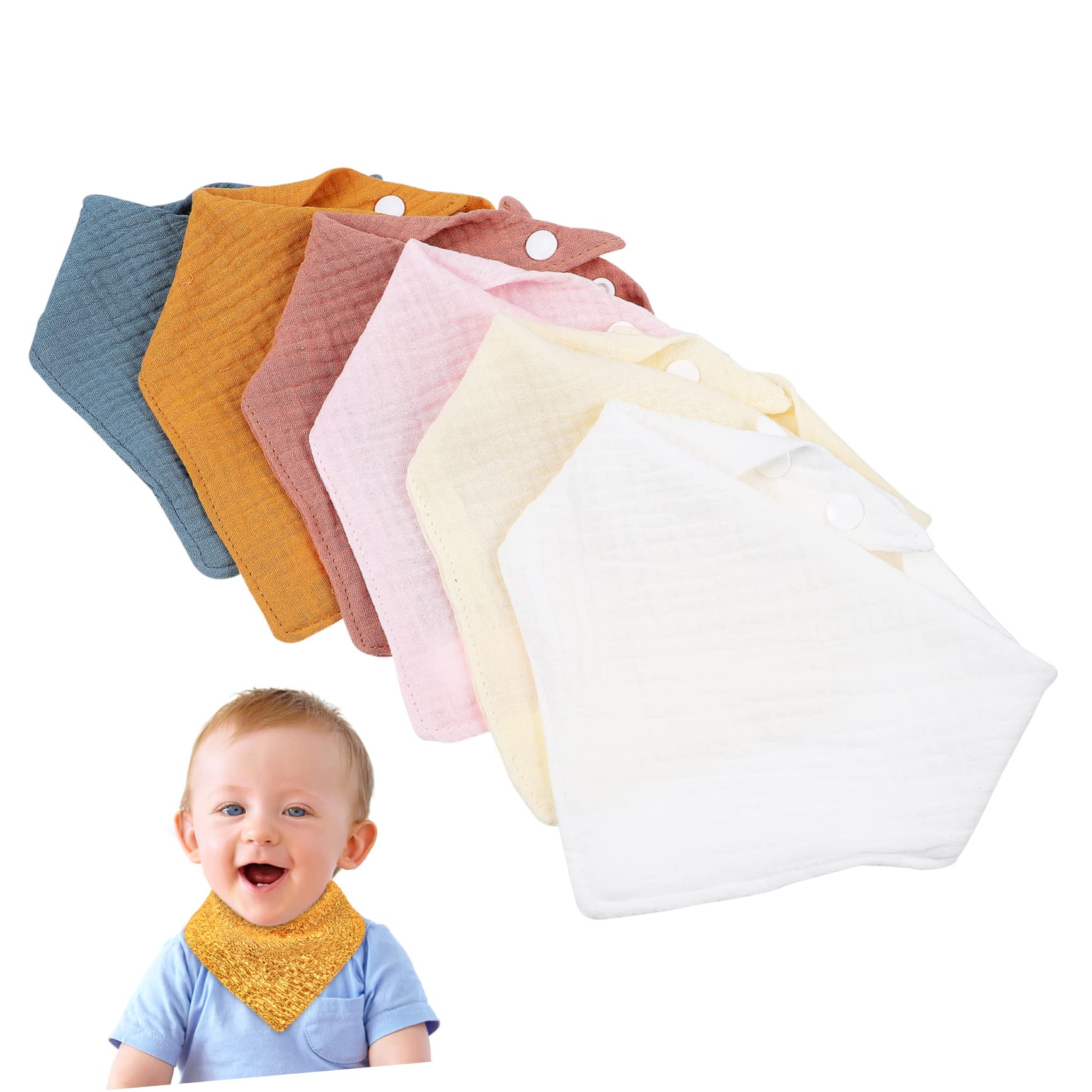 Abaodam 12 Piezas Paño Bebé Babero Para Bebe Baberos Regate Baberos Para La Dentición Del Bebé Muselina Para Cuatro Estaciones Gasa Regatear Recién Nacido