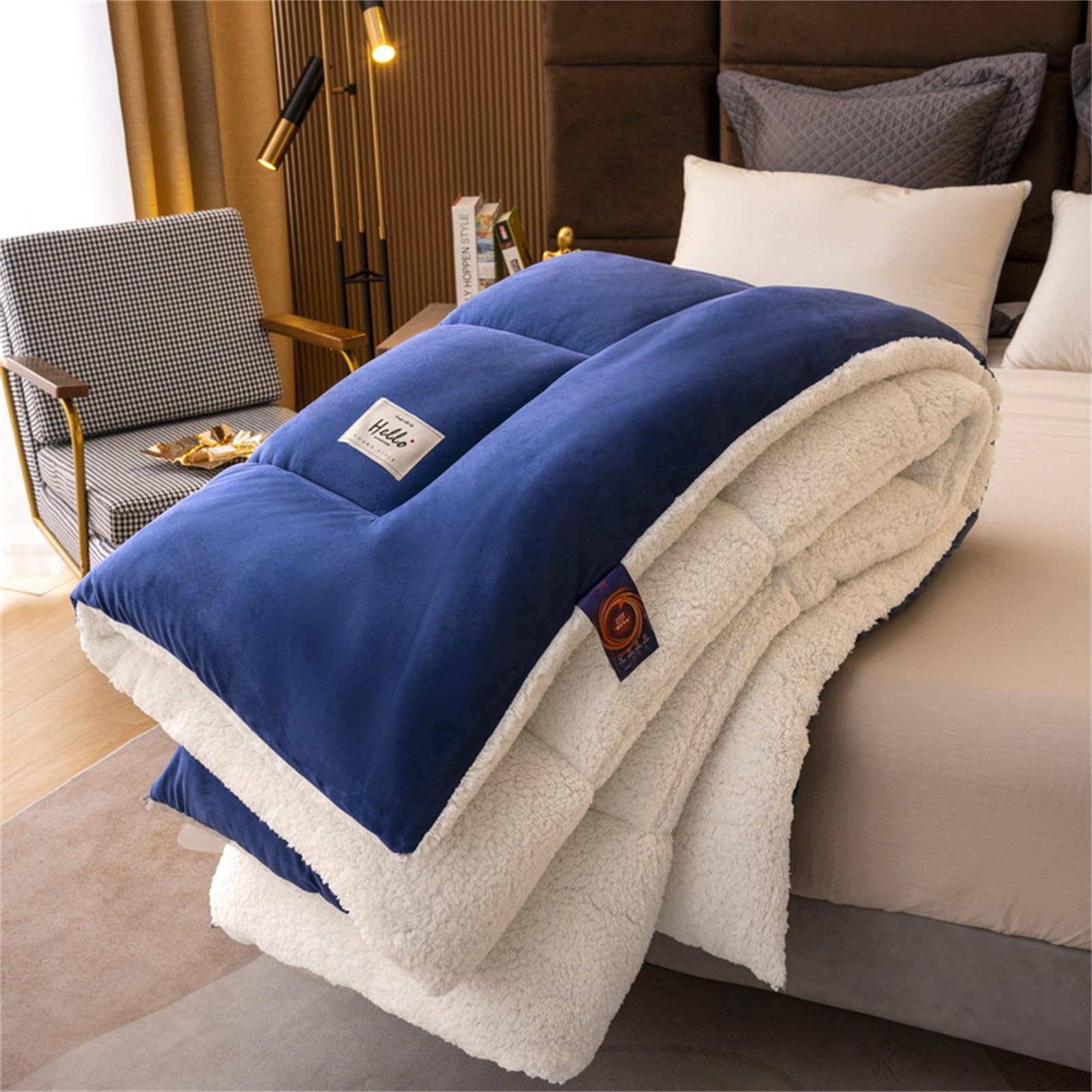 MZYZPPBD Trapunta Invernale Morbido Lavabile in Lavatrice Piumone Una Piazza e Mezza Coperta Pesante per Letto Piumino Matrimoniale Invernale Caldo per Singola Matrimoniale,003,150 * 200cm