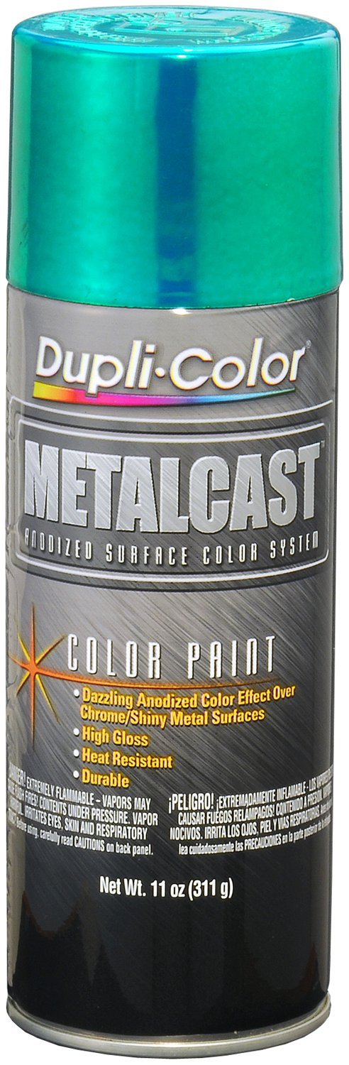 Dupli-Color MC203-6 PK Metalcast Automotive Spray Paint - Green Anodized Coating - 11 oz Aerosol Can Pack of 6