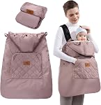 miracle baby Cover for Baby Carrier Universal Hoodie Windproof Stroller Covers Waterproof Bunting Bag (Black)
