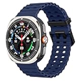 MoKo Sport Band Compatible with Samsung Galaxy Watch Ultra Band 47mm (2024) Women Men, Breathable Soft Silicone Waterproof Watch Strap Accessories for Samsung Watch Ultra Band