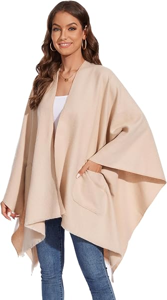 Ponczo damskie Pashmina szal i etola | Eleganckie ponczo z dzianiny do biura, na podróż, eleganckie okazje i jako prezen