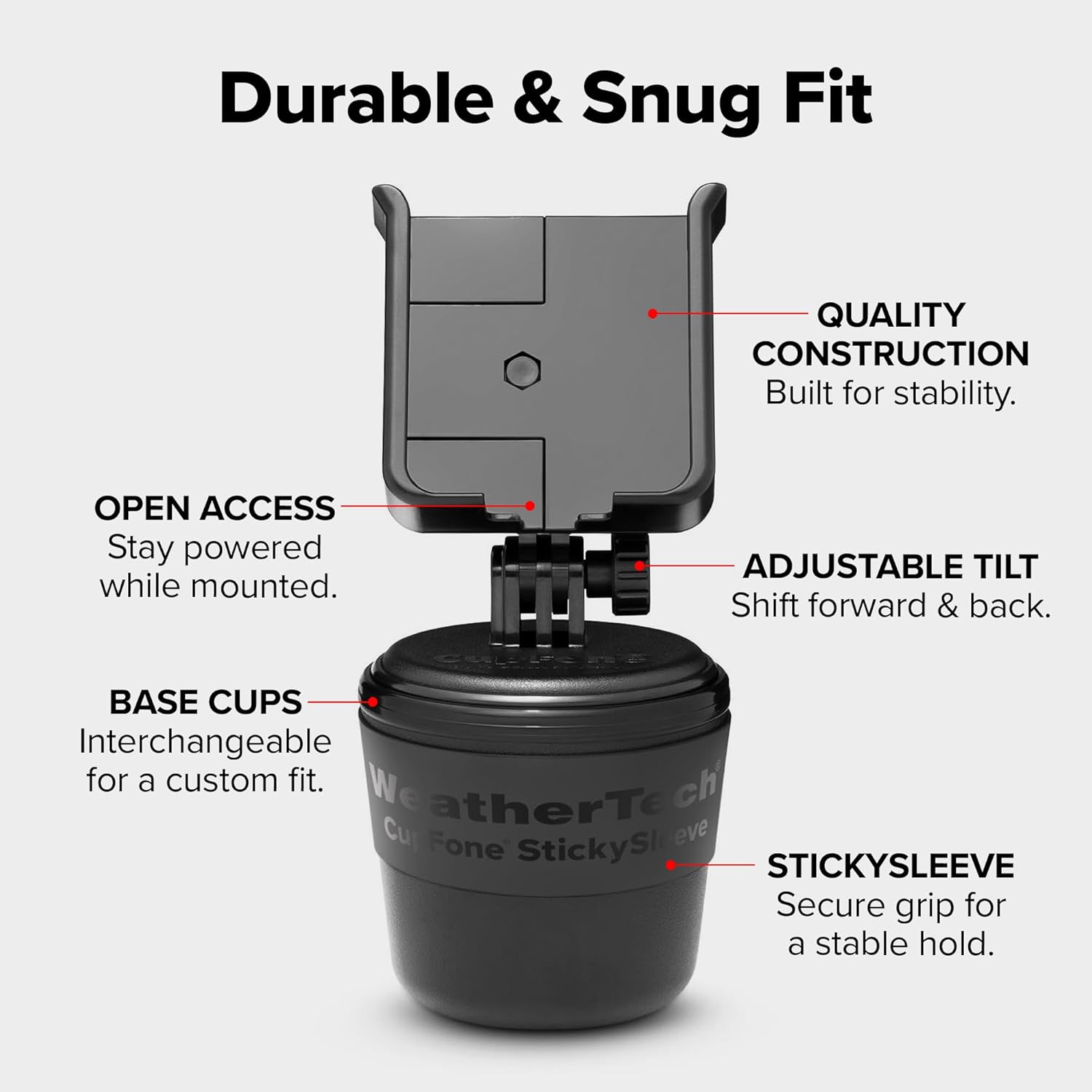 WeatherTech Portable Electronic Device Mount, Violet, Fits Smartphones