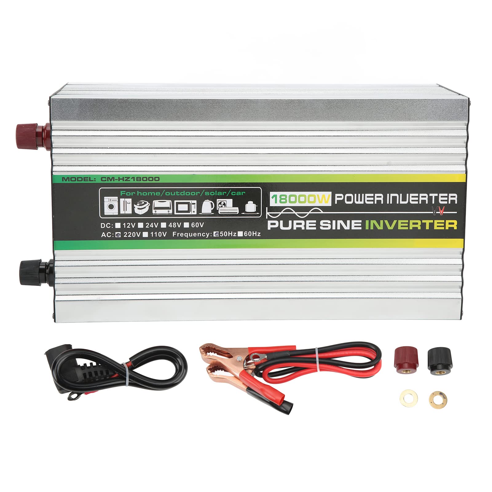 Changor Inverter a Onda Sinusoidale Pura da 3000 W con Doppio Display LED per e Yacht da Esterno Uscita 220 V, Controllo Intelligente della Temperatura, Protezione di Sicurezza Multipla (DC48V)