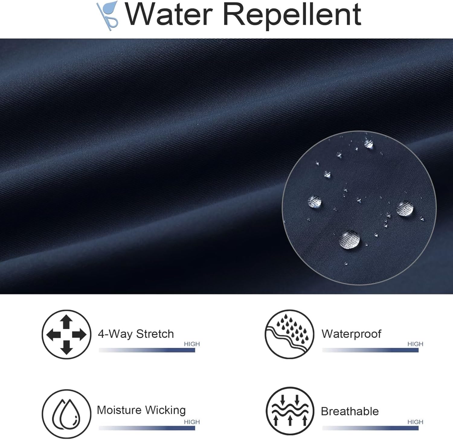 M MAELREG Golf Pants Men Quick Dry - 30"/32"/34" Stretch Lightweight 5 Pockets Water-Resistant Casual Mens Dress Pants - Image 5