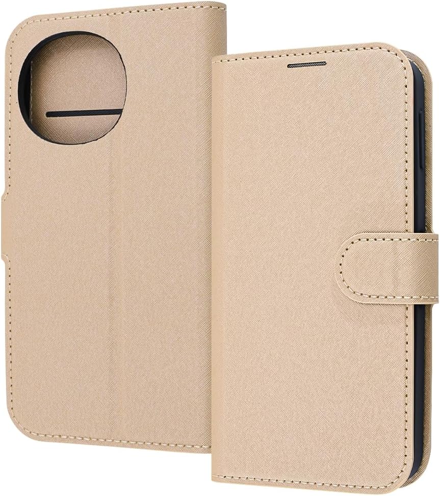 レイ・アウト Layout AQUOS sense9 Case Like Standard Shockproof Magnetic Belt Simple Notebook Type Leather Case Smartphone Case Shockproof Shiny Beige RT-AQM5ELC1/BE