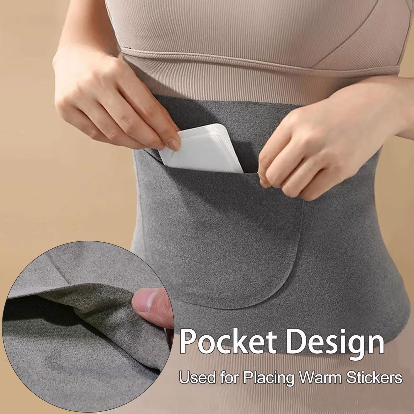 Faja Termica Lumbar,Faja Lumbar Caliente,Cinturón de Calor para Lumbares,Cinturón Calentador de Invierno,Faja Lumbar Caliente para Hombres Mujeres para Cintura de Apoyo Caliente Dolores Menstruales