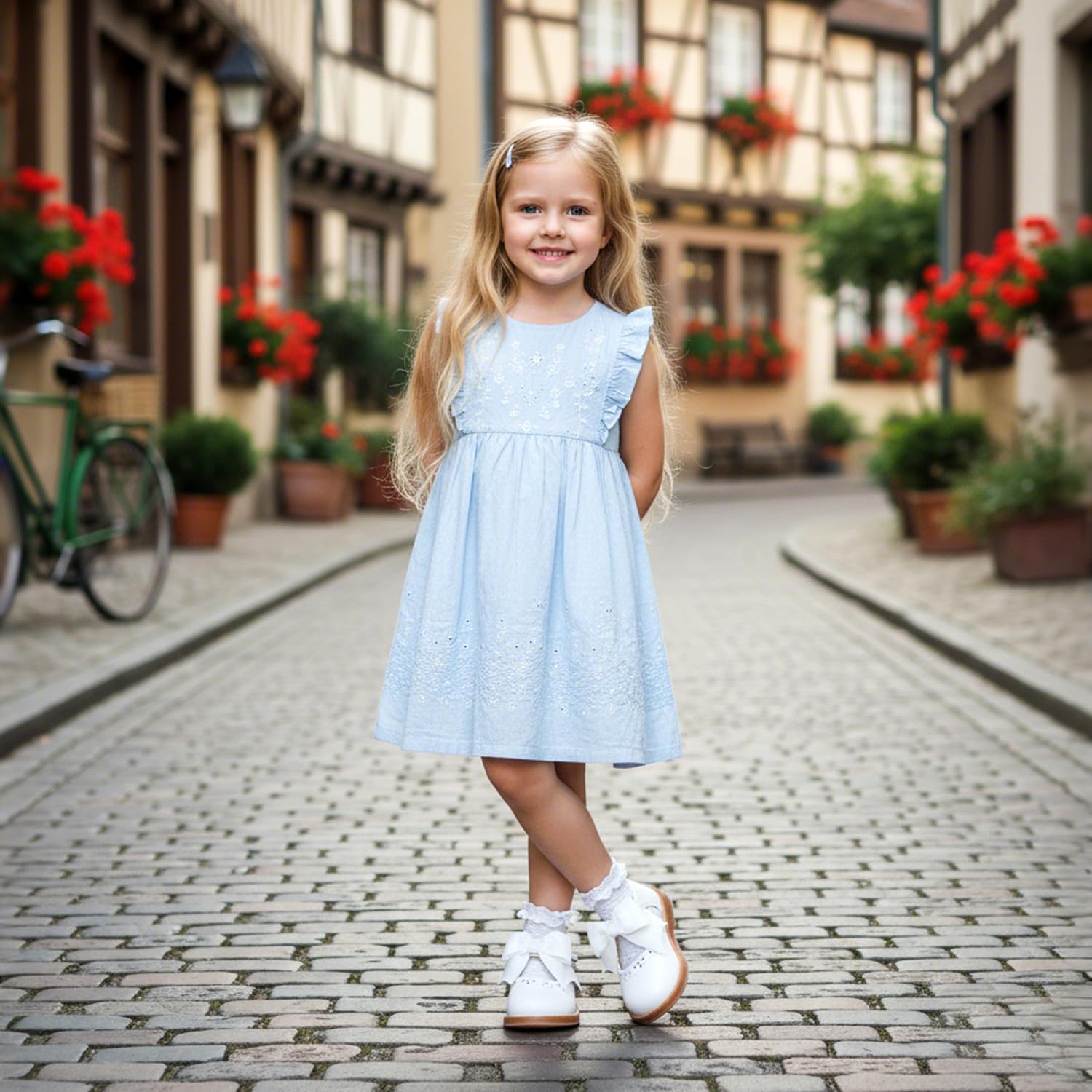 Kolan Todder Little Girls Oxford Shoes Mary Jane T-Strap School Uniform Party Dress Flat Shoes - Image 2