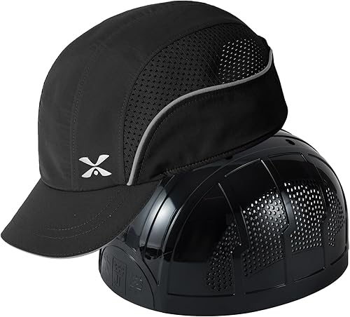 Vista 45 de TIHEEN Unisex Safety Bump Cap, Baseball Hat Style with Reflective Stripes Lightweight and Breathable Hard Hat Head Protection Cap 18110 Azul