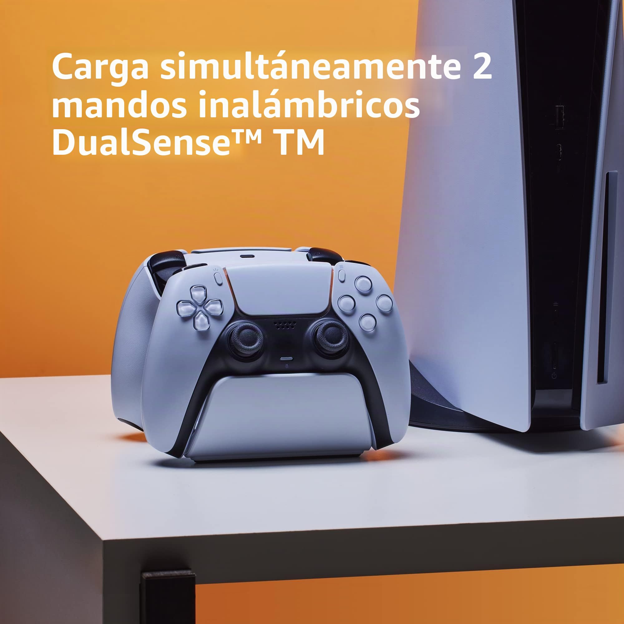 HyperX ChargePlay Duo - Estación de carga para controladores inalámbricos Playstation 5 DualSense, base ponderada y acoplamiento seguro, diseño compacto, cable USB-C incluido