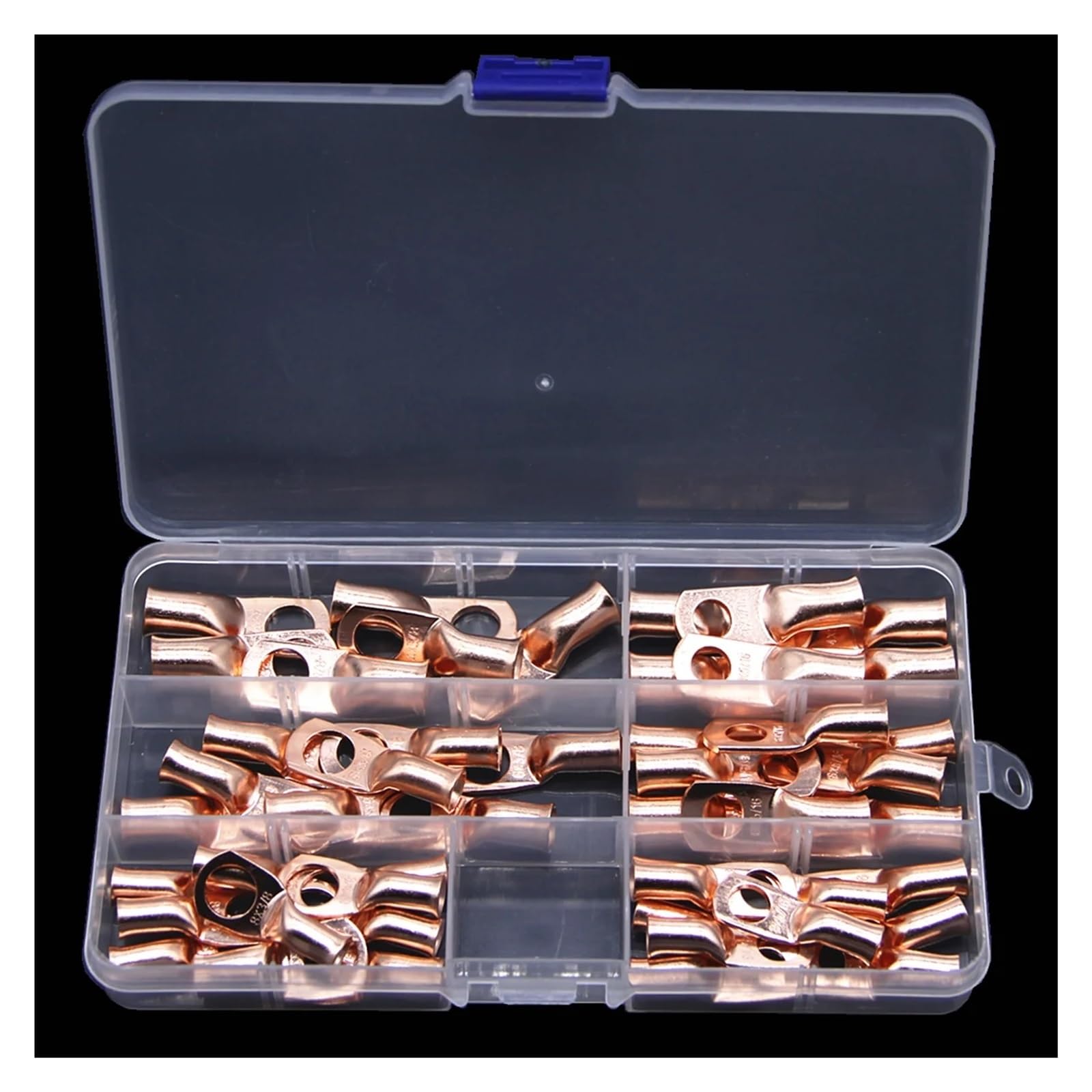 Kit surtido de conectores de Cable de batería sellados, terminales de engarce de soldadura de Cable de 3/8 "y 5/16", 48 piezas