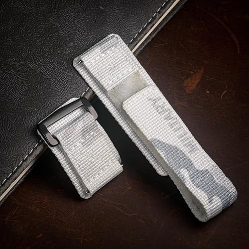 Miniatura 5 de Hemsut - Correa de reloj compatible con Amazfit, correa deportiva de nailon resistente de camuflaje con diseño de bucle tejido para Amazfit GTS 44