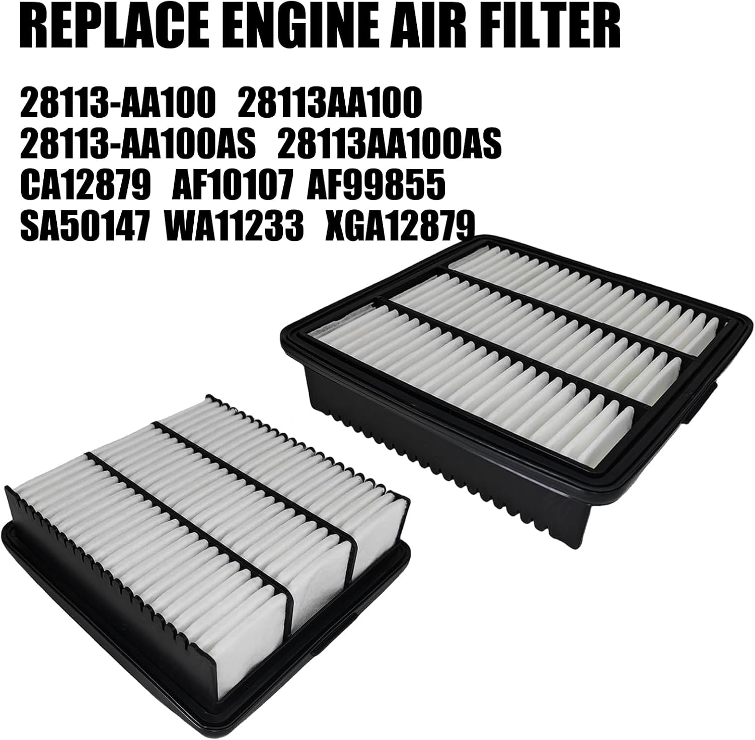 Engine Cabin Air Filters Compatible with 2021-25 Elantra 2024-25 Kona 1.6L 2.0L Engine Cabin Air Filtration Cab AC Filters 28113-AA100 CA12879 CA12879 97133-N9100 97133-L1000