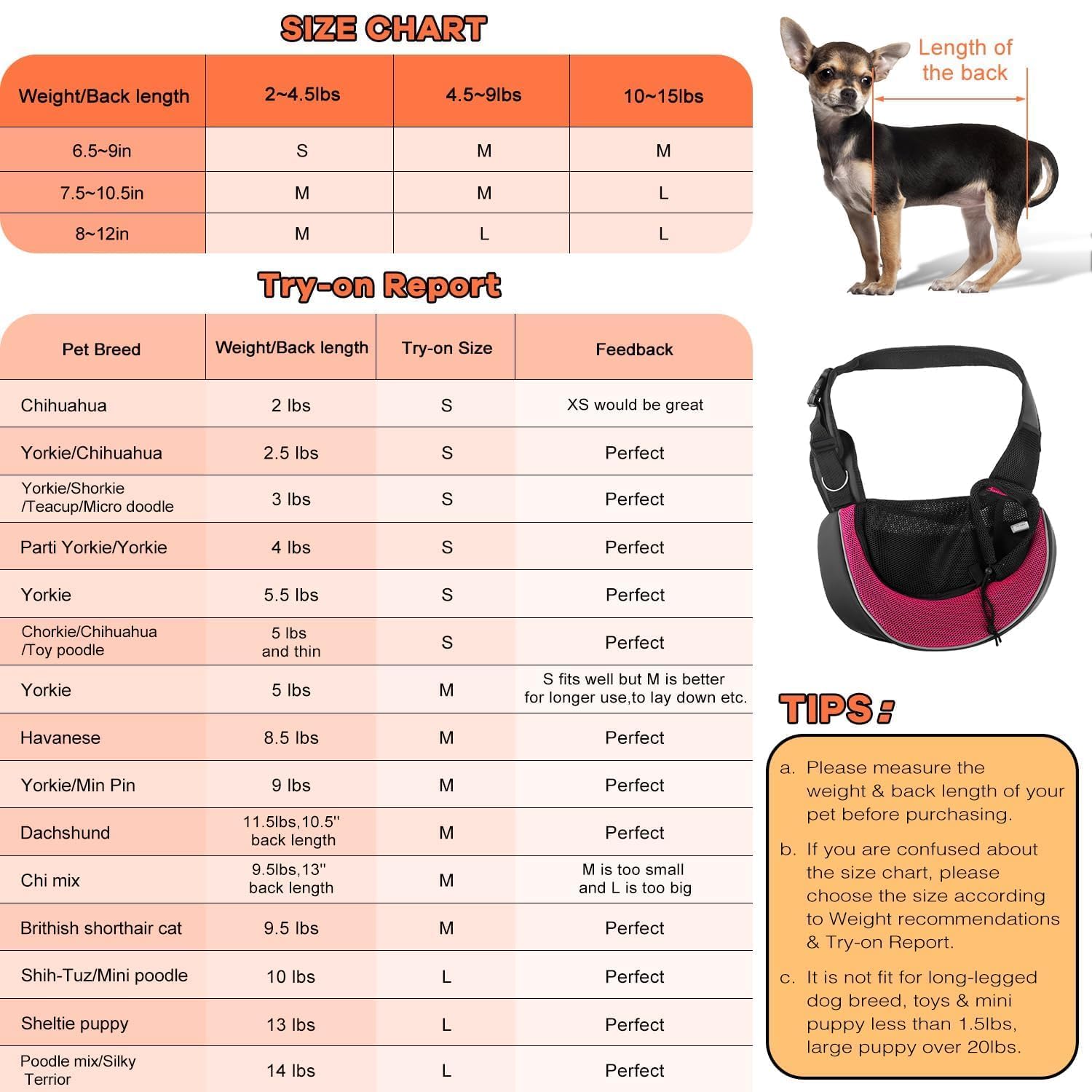 YUDODO Transportador de malla transpirable para perros y gatos