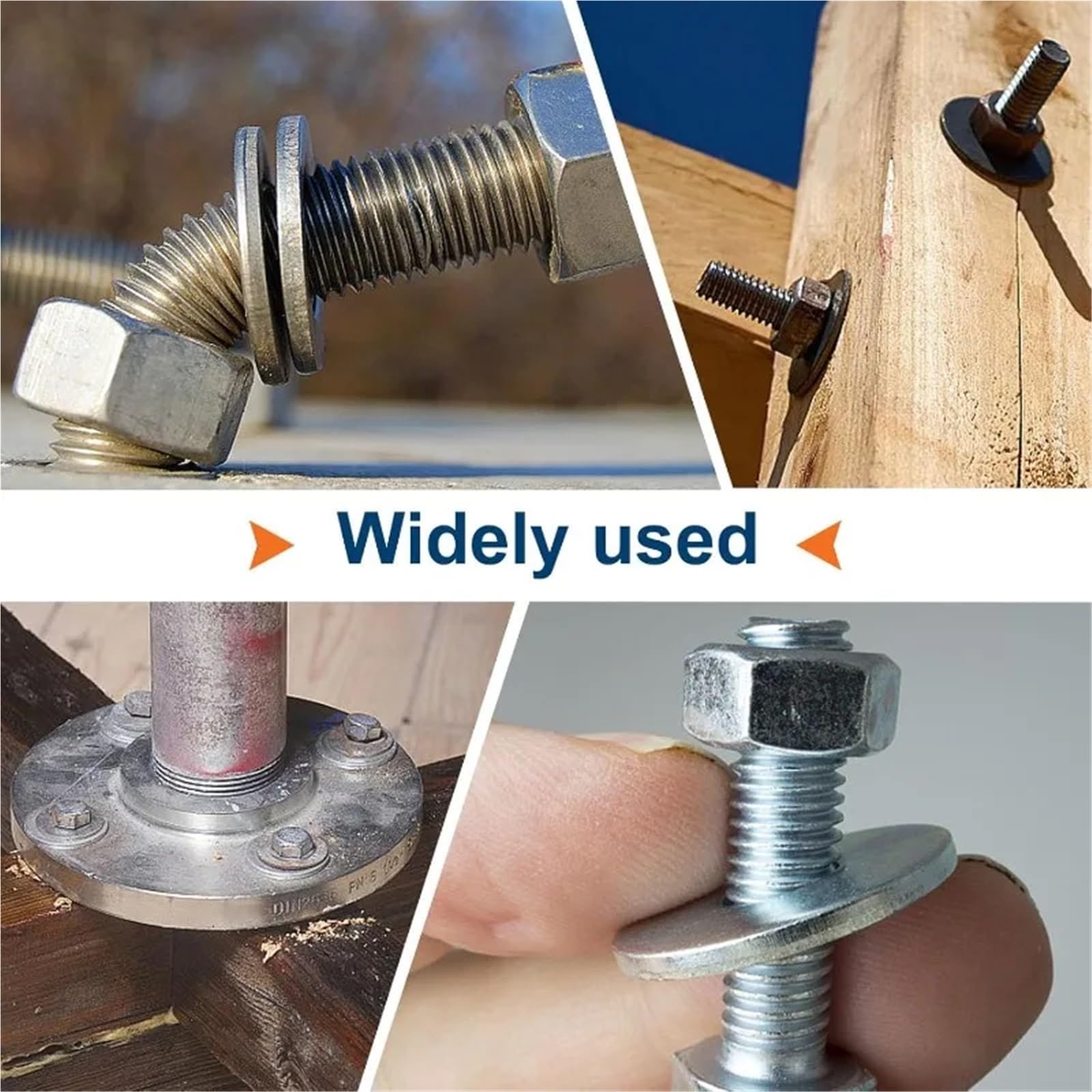 580/684/900/1080 Uds. Juegos De Arandelas Planas Acero Inoxidable M2-M16 Varios Tipos Metálicas para Tornillos(684Pcs with box)