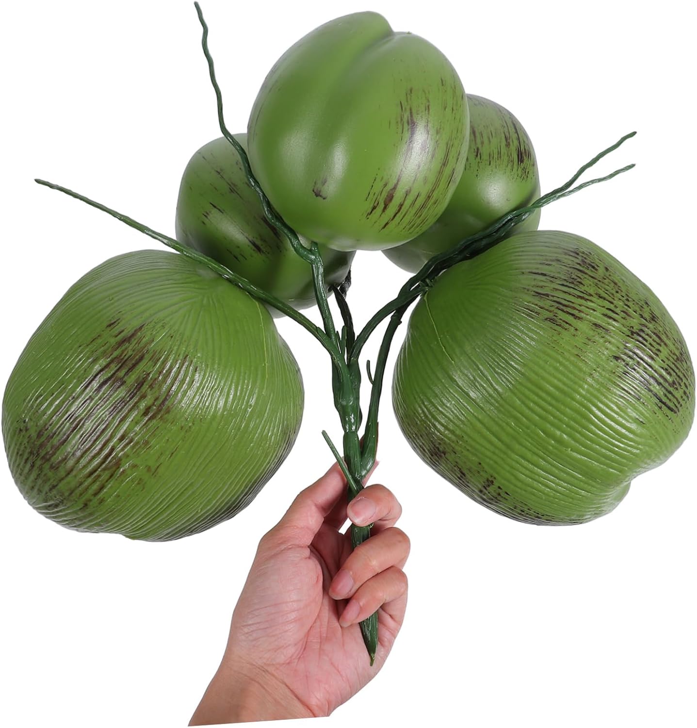 Bunch Artificial Coconut Decorations for Tropical Theme Party Fake Coconuts for Luau Events Centerpiece Decor Lightweight and Sturdy Design