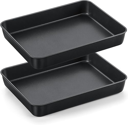 Miniatura 8 de P&P CHEF - Molde para lasaña antiadherente rectangular, bandeja para hornear de 12.3 pulgadas de profundidad para lasaña de brownie, utensilios para