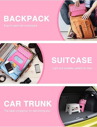 Miniatura 3 de Taburete plegable de 11 pulgadas, taburete duradero para niños, taburetes resistentes para adultos, taburetes de pie compactos, taburete ligero para