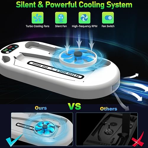 Miniatura 3 de for PS5 Stand Cooling Station with Dual PS5 Charging Station Playstation 5 Console Cooler for ps5 Host Docking Station with Cooling Fan PS5