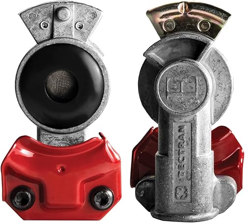 Miniatura 6 de Tectran Conjunto de manguera de línea de aire recta codificado por colores con FLEXGrip-HD  Gladhands de aluminio instalado  Juego rojo y azul  (15