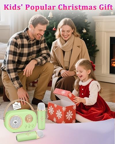 Miniatura 2 de PRUNUS C20 - Mini máquina de karaoke para adolescentes, regalos de elefante blanco, regalos de Navidad para niños de 3 a 12 años, altavoz Bluetooth