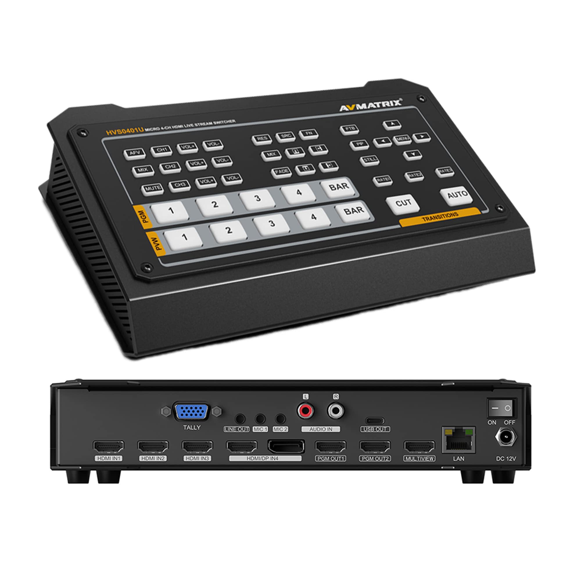 Amazon.com: AVMATRIX HVS0401U 4ch HDMI/DP Video Switcher SDI USB