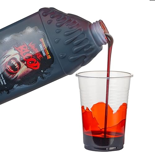 Miniatura 3 de Spooktacular Creations 2 paquetes de sangre de Halloween, 16 onzas cada uno de sangre falsa líquida, 2 botellas de sangre de vampiro en etapa