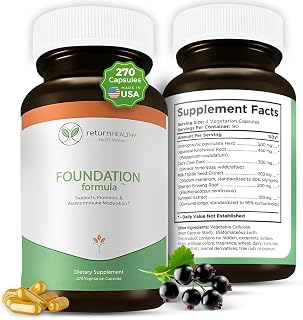 Foundation Formula | Tick Immune Support Supplement | with Japanese Knotweed Root, Cat's Claw, Milk Thistle | Resveratrol Supplement | Non-GMO, All-Natural & Vegetarian, 270 Capsules