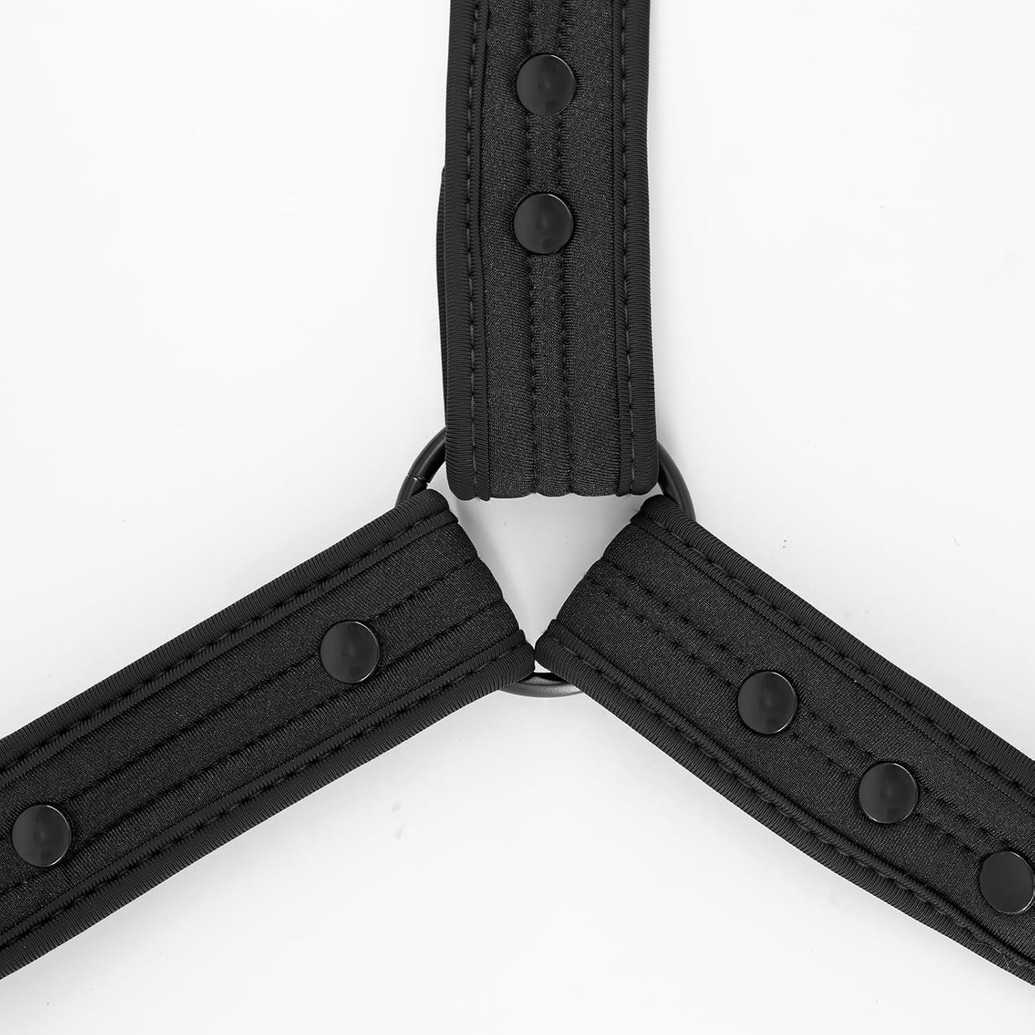 Men's Neoprene Sport Harness - Nylon Exterior with Alloy Rivets, 1.6-Inch Adjustable Strap Black Blue - Image 3