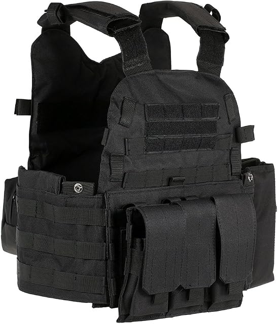 Lixada Outdoor Mens Modular Vest Hunting Gear Load Carrier Vest with Hydration Pocket
