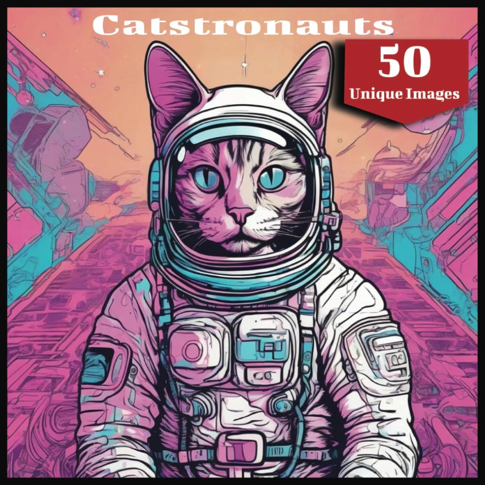 Catstronauts: A Cosmic Coloring Adventure for Cat Lovers and Space Dreamers | 50 Images | Teens and Adults |
