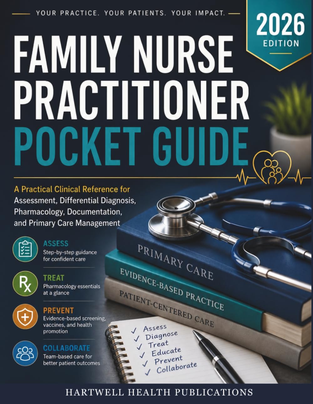 FAMILY NURSE PRACTITIONER POCKET GUIDE 2026: Practical Clinical Reference for Assessment, Differential Diagnosis, Pharmacology, Documentation & Evidence-Based Primary Care
