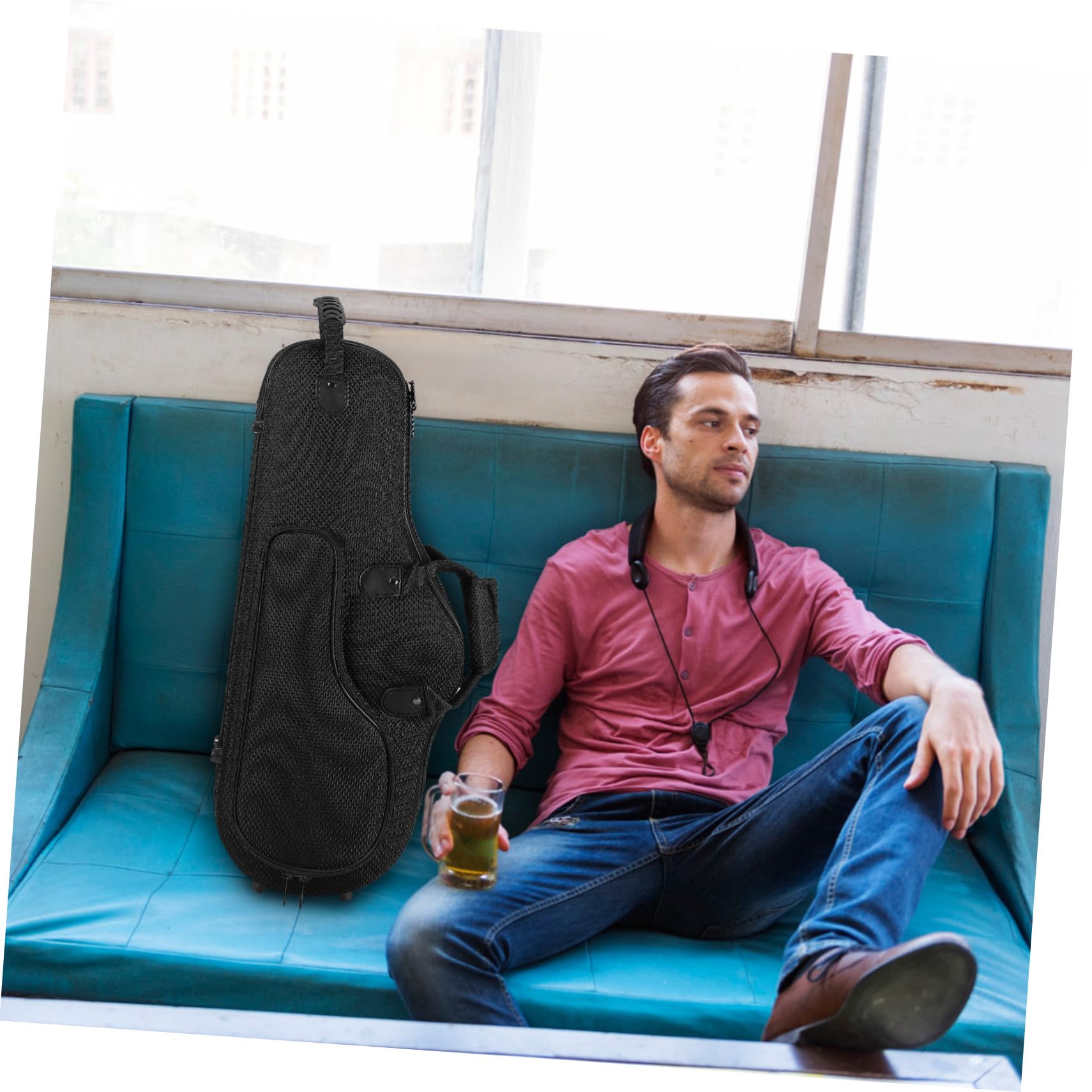 Custodia per Sassofono Contralto Zaino Leggero Portatile Nero | Oxford Cloth, Grande Capacità, Tracolla Regolabile e Cinghie Rimovibili, per Studi Musicali e Concerti