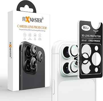 Fixmaster iPhone 17 Pro ve 17 Pro Max Uyumlu Kamera Lens Koruyucu, G m , Orijinal Rengiyle Kusursuz Uyum, Darbe Emici, 9H Temperli Cam, Kolay Kurulum, Anti-Reflection Kaplama, Metal  er eve