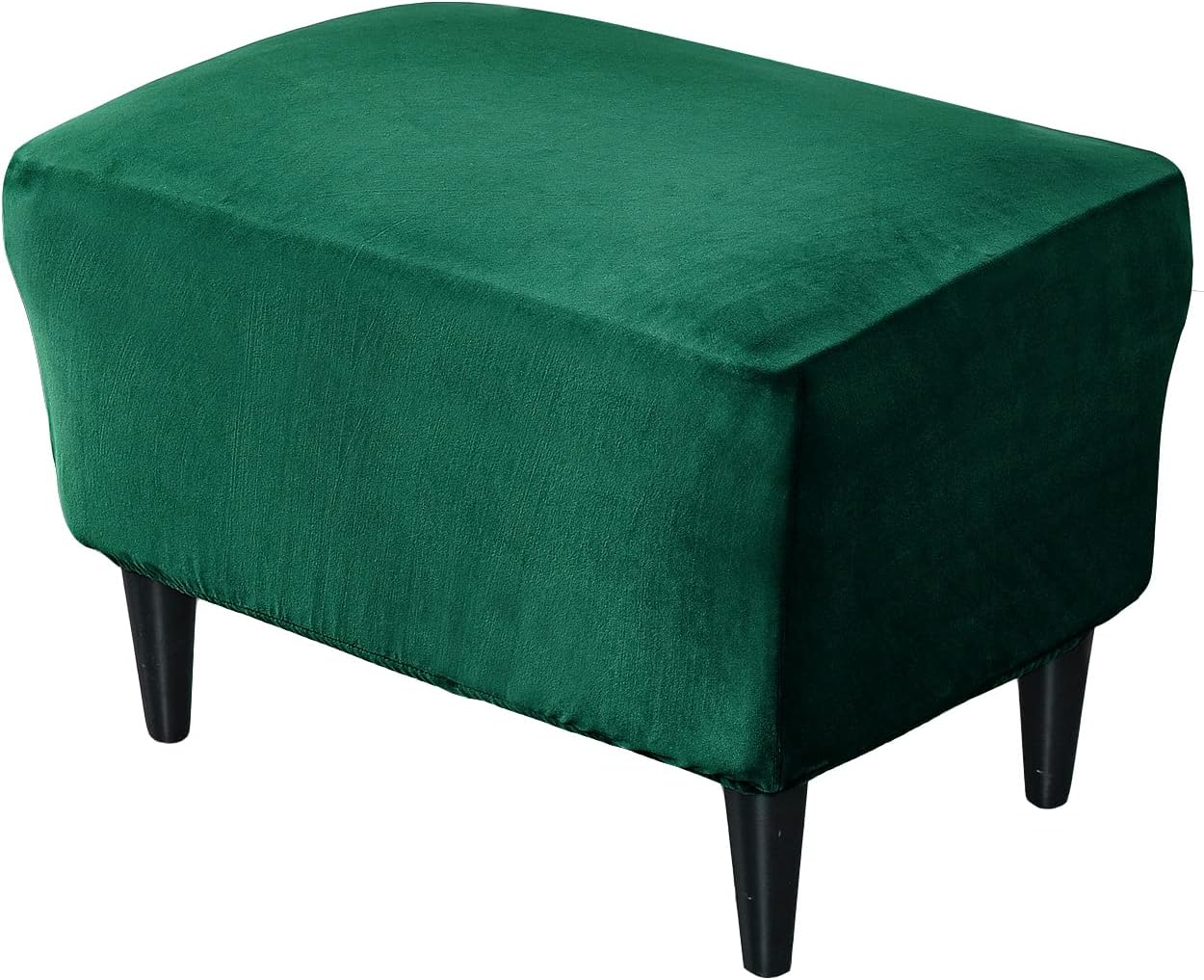 Ottoman Covers, Stretch Ottoman Slipcover Velvet Rectangle Storage