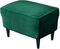 Vista 10 de Fundas otomanas elásticas, funda otomana de terciopelo, funda rectangular de almacenamiento para taburete, funda para reposapiés para sala de estar