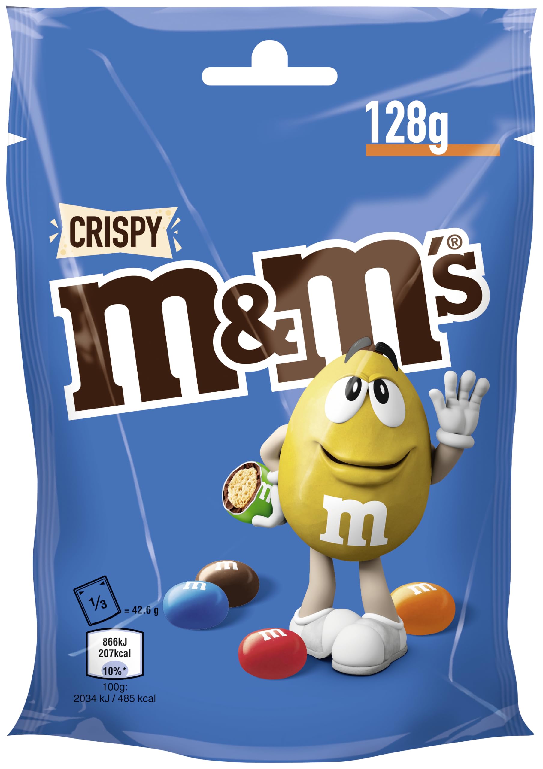 M&M'S Crispy Knusper Schokolinsen mit Schokolade, 128g